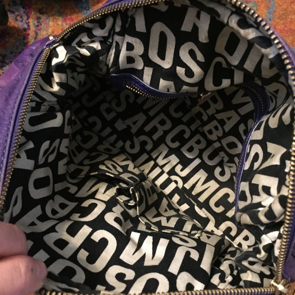 Marc by Marc Jacobs Purple Leather Bowler Handbag - Picture 9 of 10